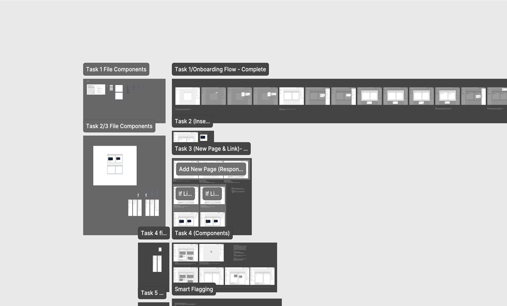 Mid-fi Iteration screens